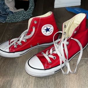 Red high top converse